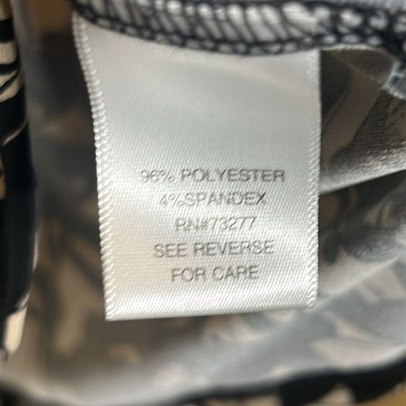 Dana Buchman Faux Wrap Floral Sleeveless V Neck Midi Dress in Brown Tan Cream - Picture 10 of 17